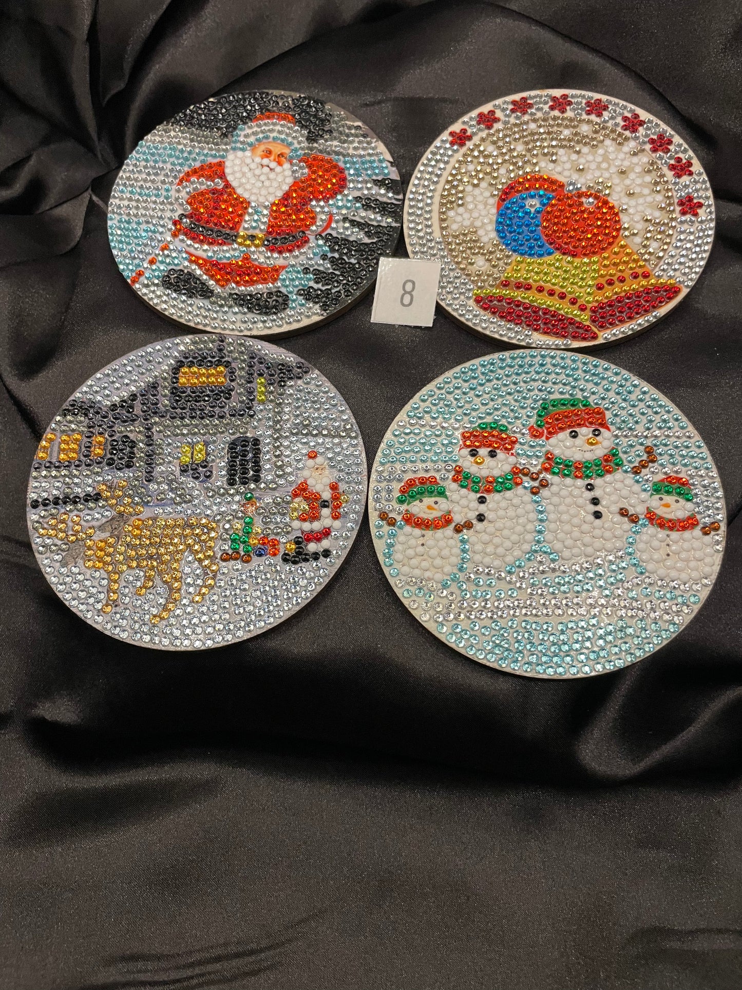 Diamond art Christmas coasters