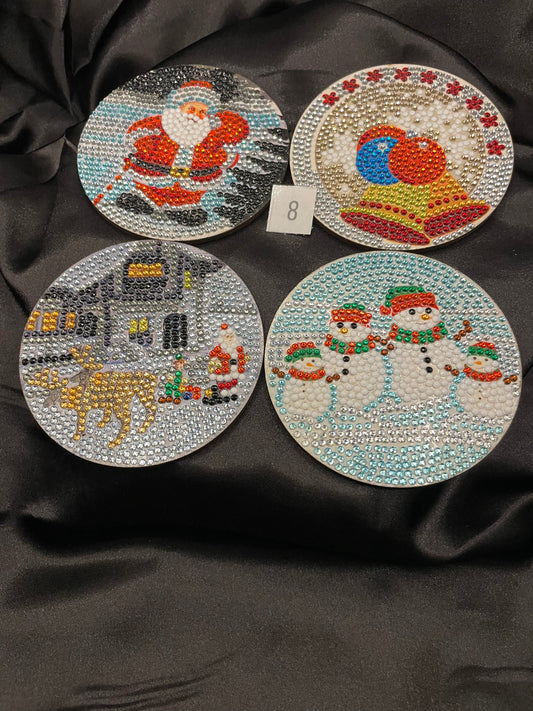 Diamond art Christmas coasters