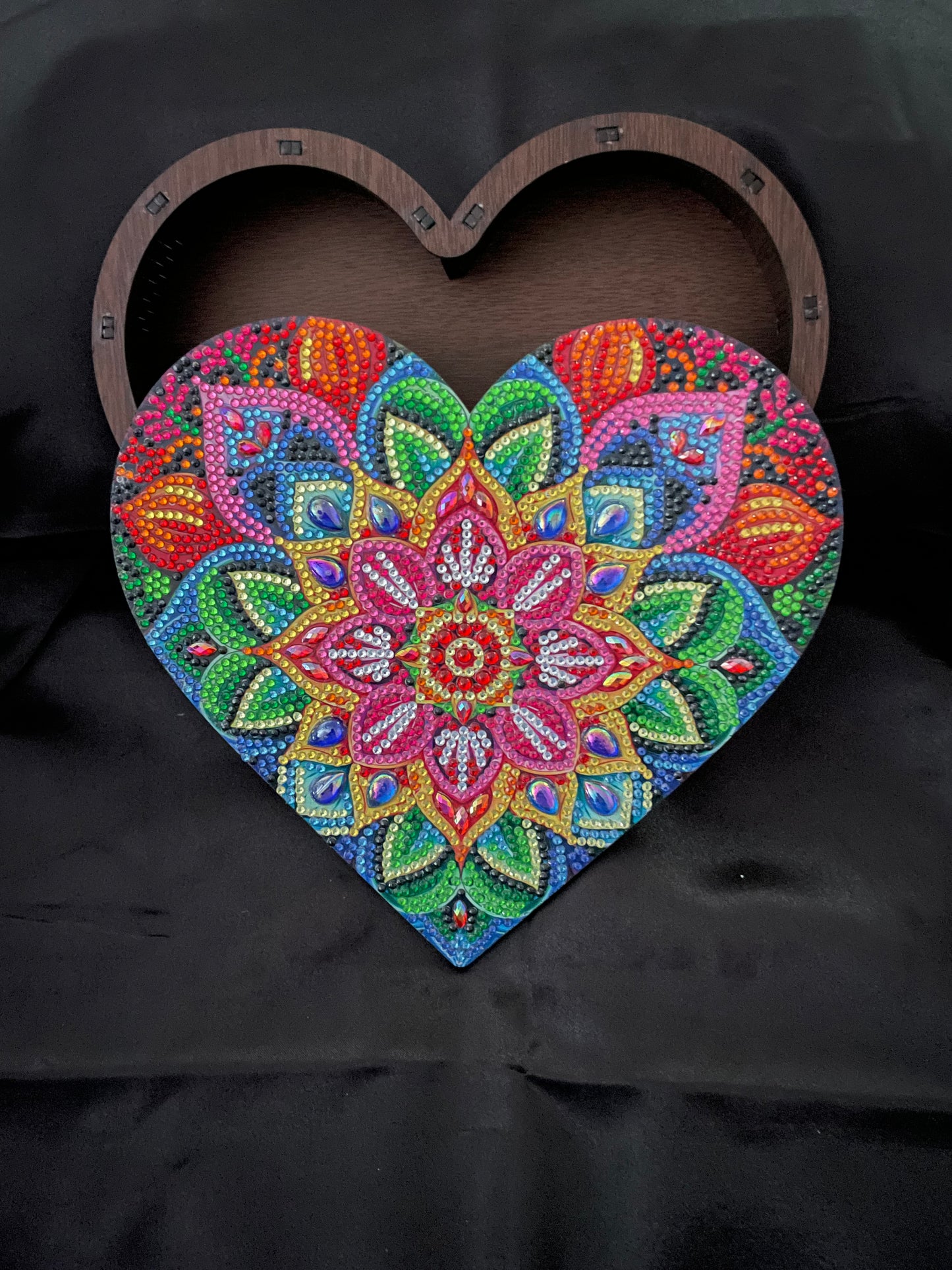 Diamond art wooden trinket box