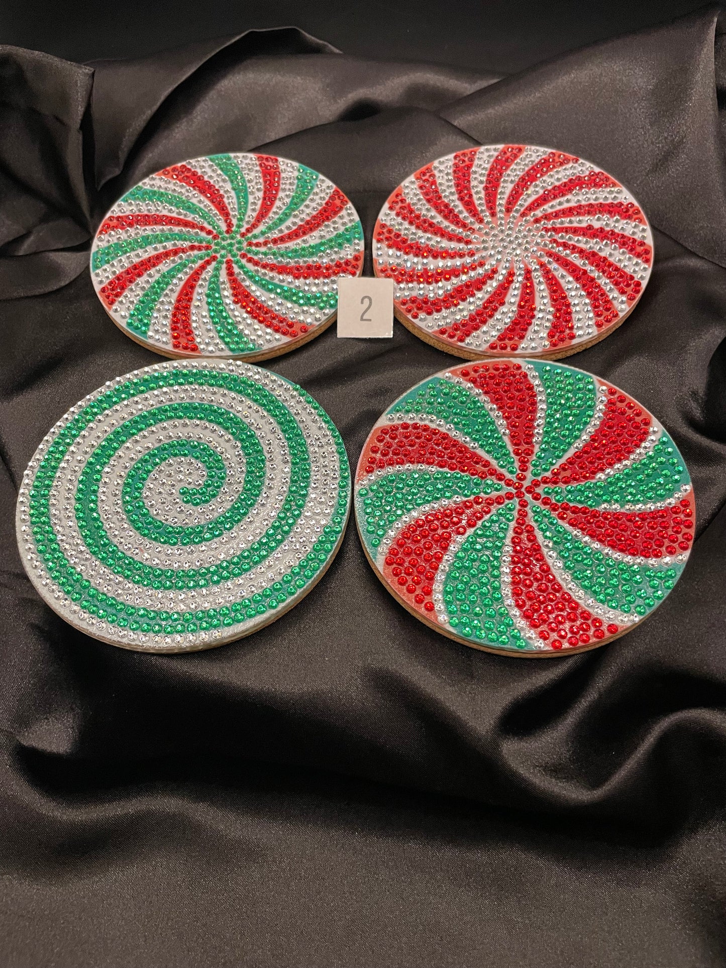 Diamond art Christmas coasters