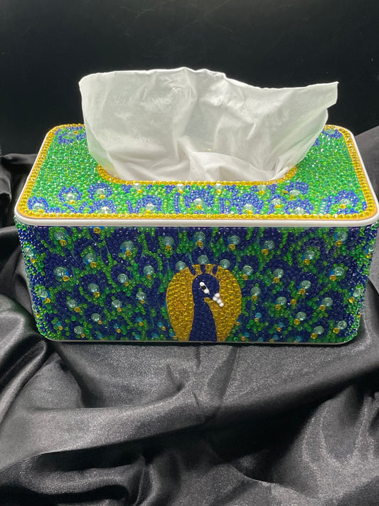 Tissue box holder diamond art