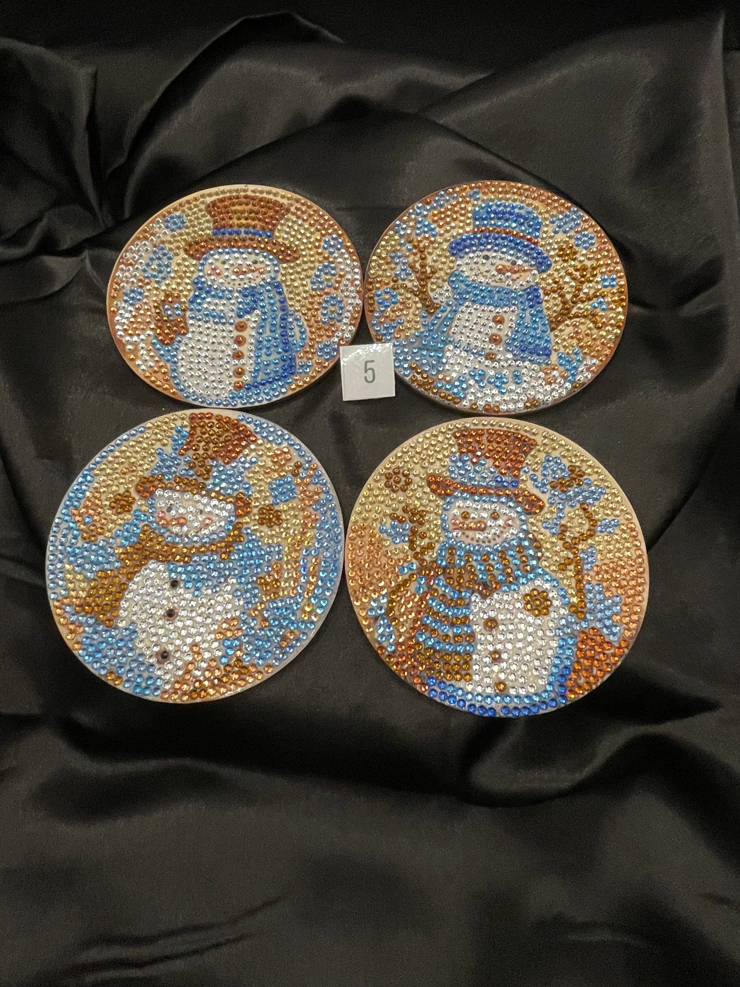 Diamond art Christmas coasters