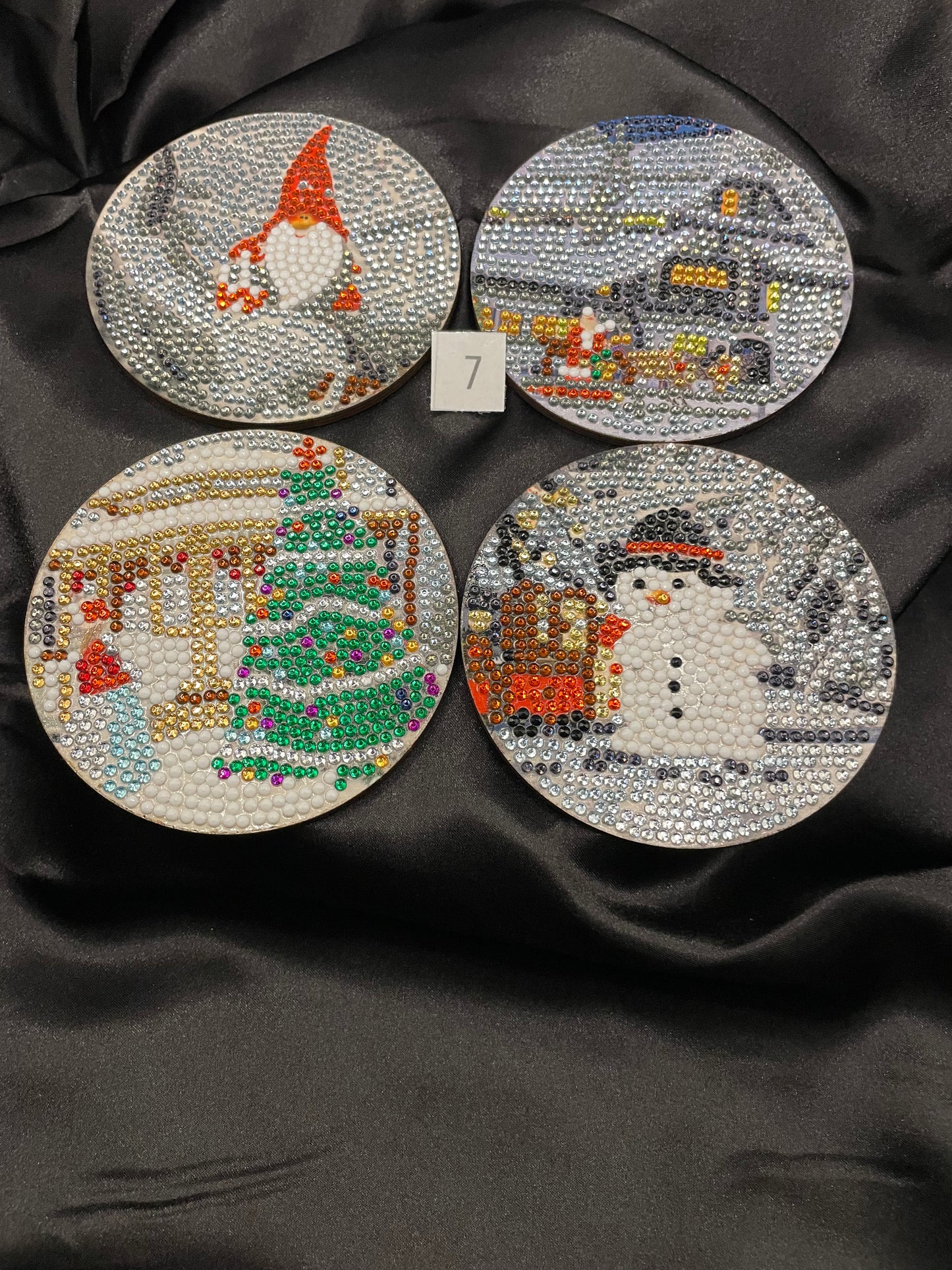 Diamond art Christmas coasters