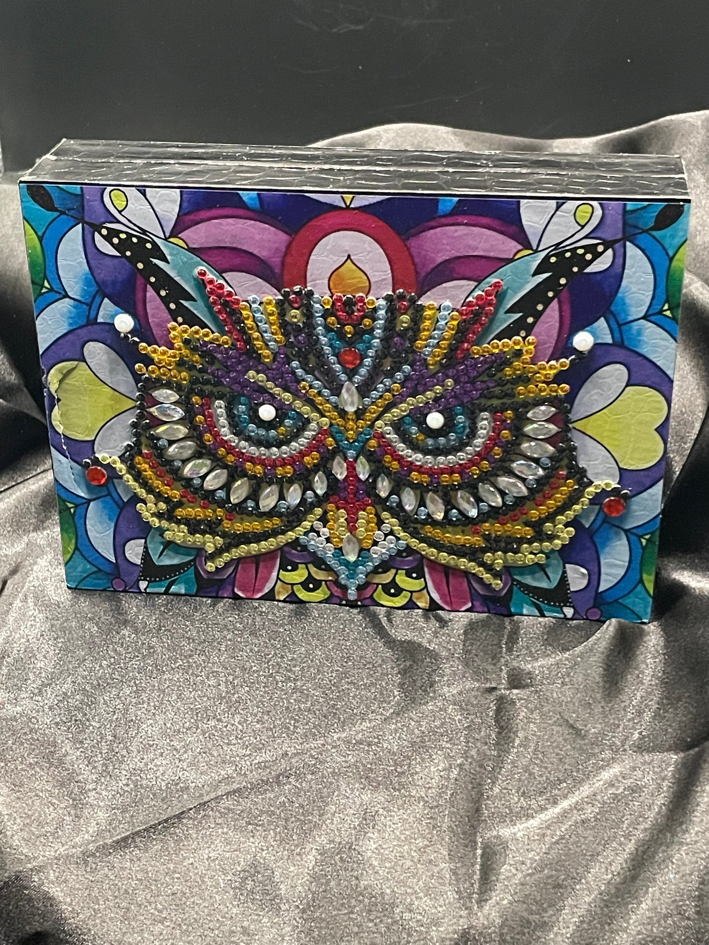 Diamond art flower jewelry box