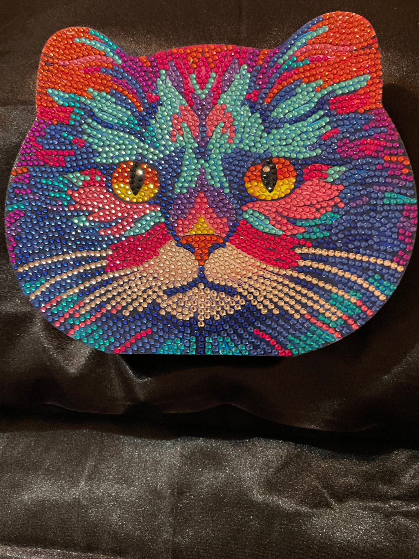 Diamond art wooden trinket box